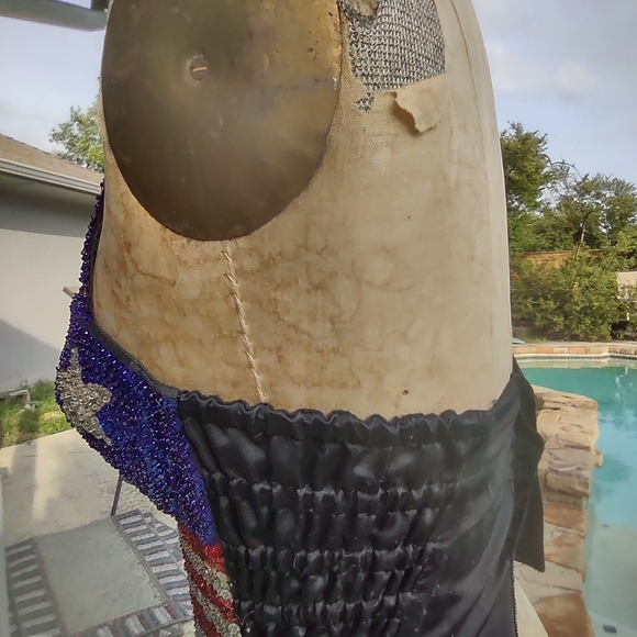 Vintage 80s handmade stripper top Velcro off , USA wonder woman - Picture 7 of 13